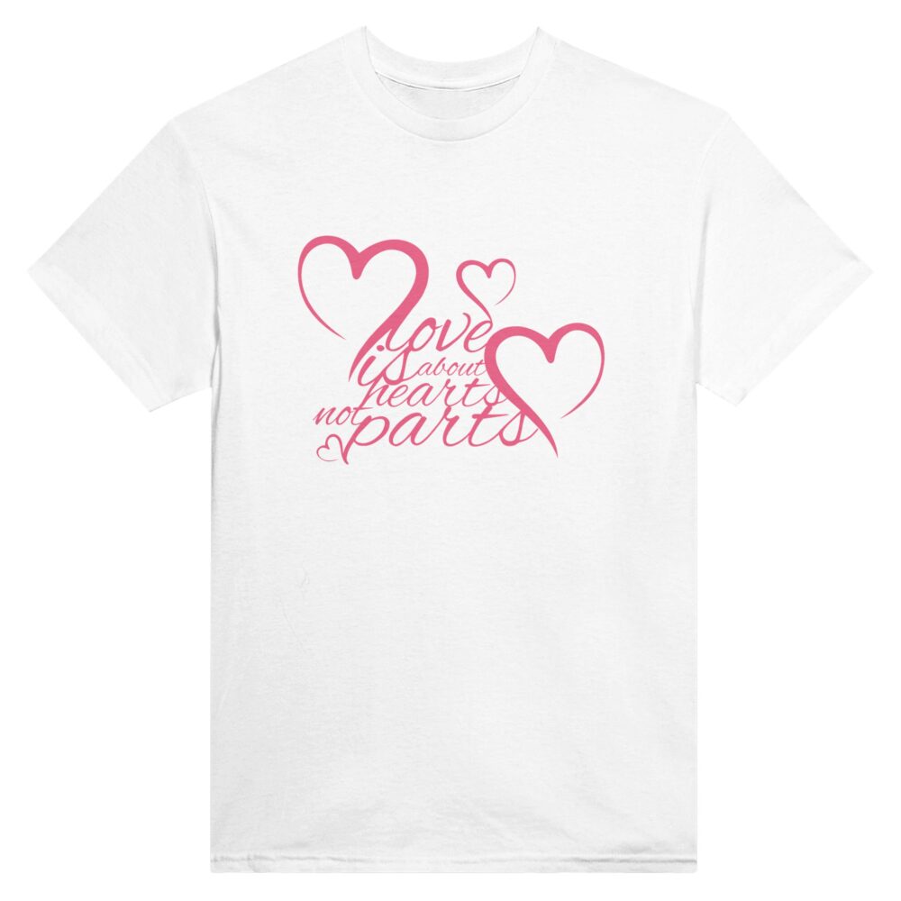 Hearts Not Parts Tee White