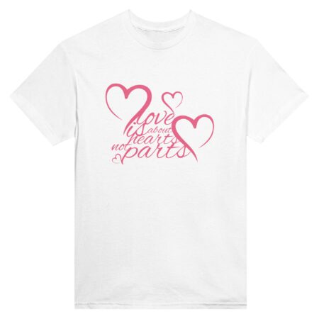 Hearts Not Parts Tee White