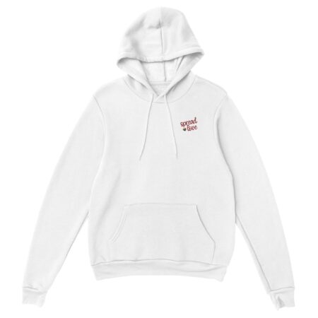 Spread Love Embroidered Pride Hoodie White