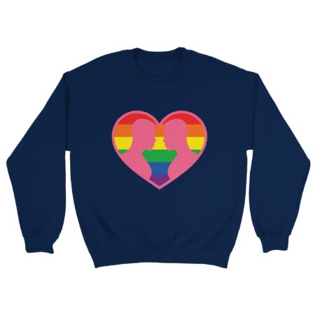 Gays Love Valentine Sweatshirt Navy