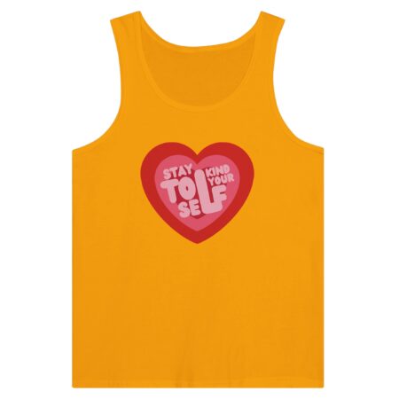 Stay Kind To Yourself Tank Top. Orange