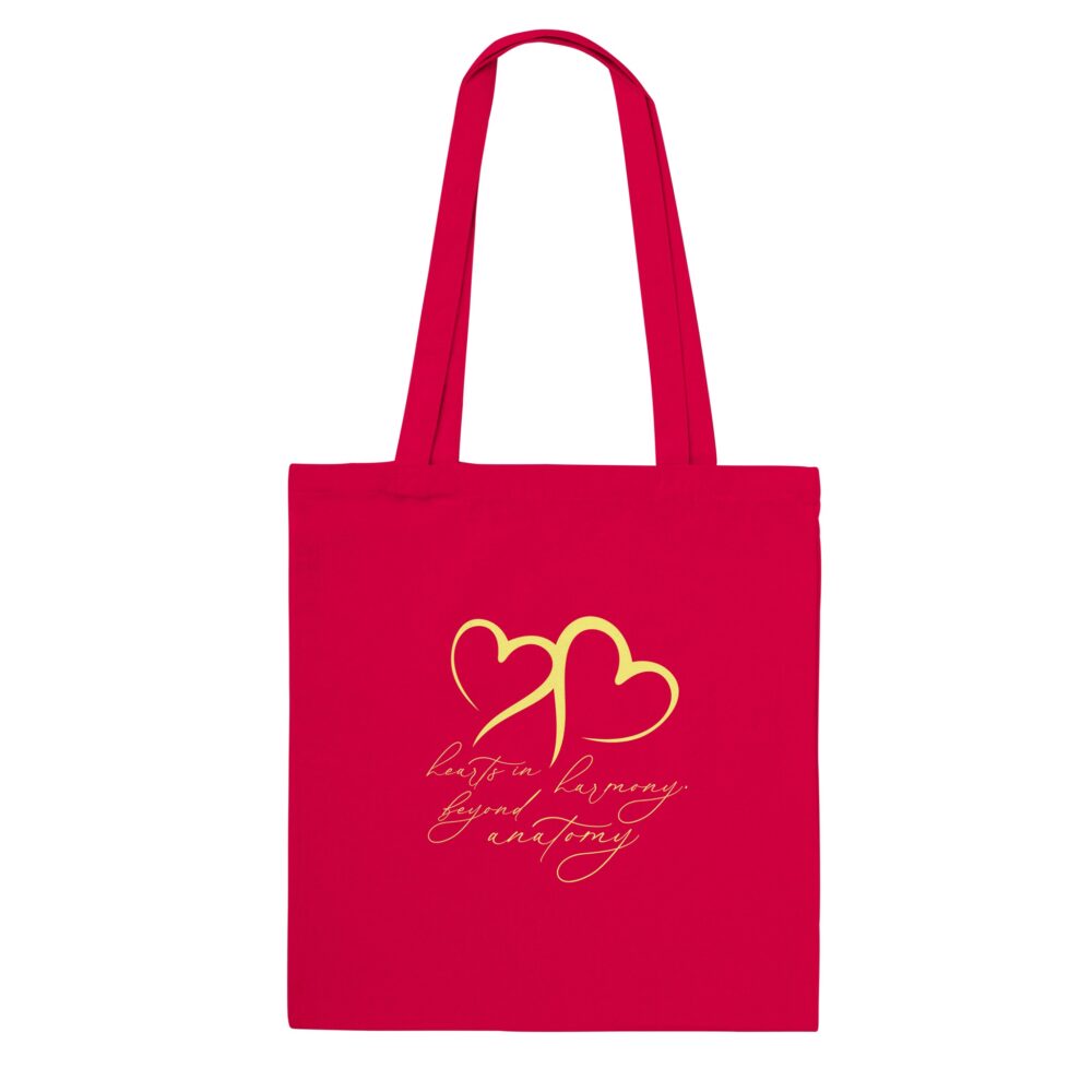Hearts In Harmony Love Tote Bag Red