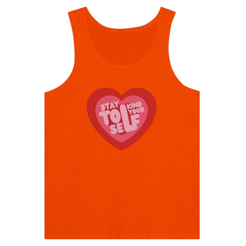 Stay Kind To Yourself Tank Top. Orange
