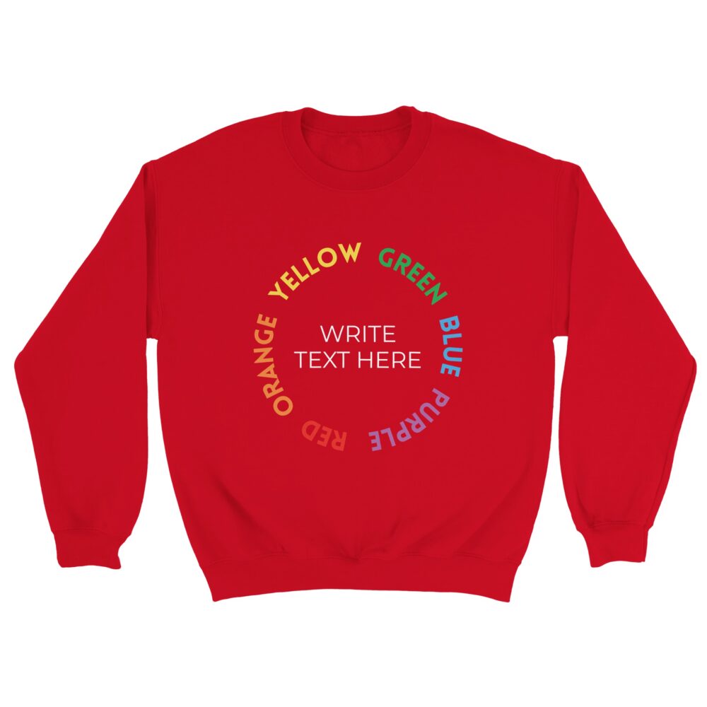 Customizable Sweatshirt Acceptance Graphic Red