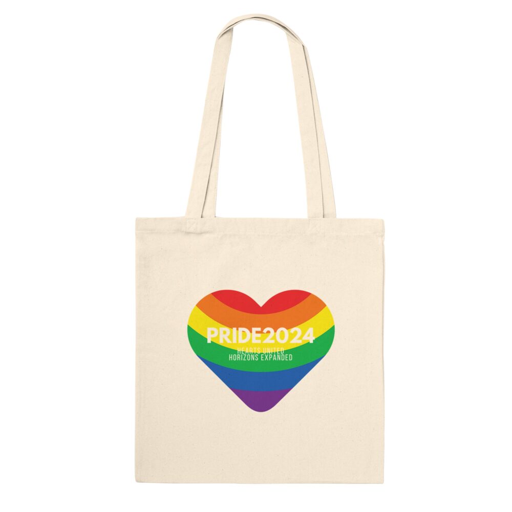 Pride 2024 United Hearts Tote Bag Natural