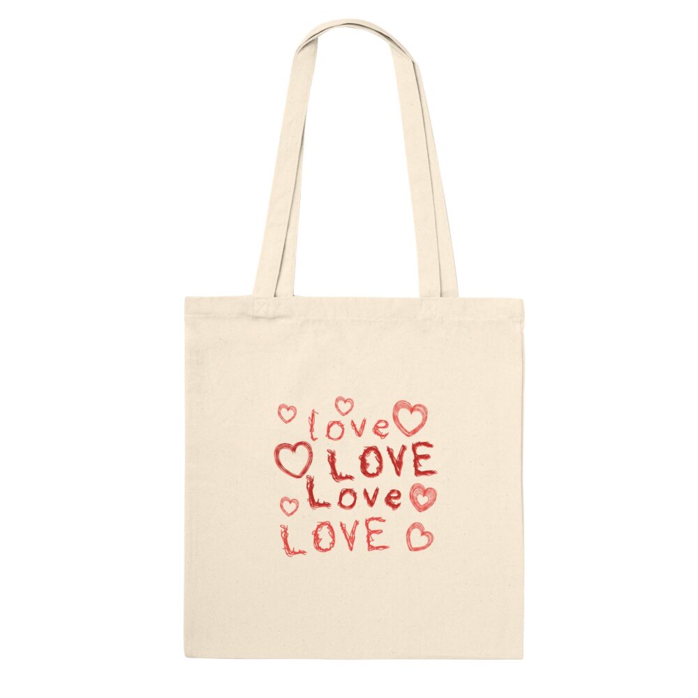 Couples Valentine's Tote Bag Natural