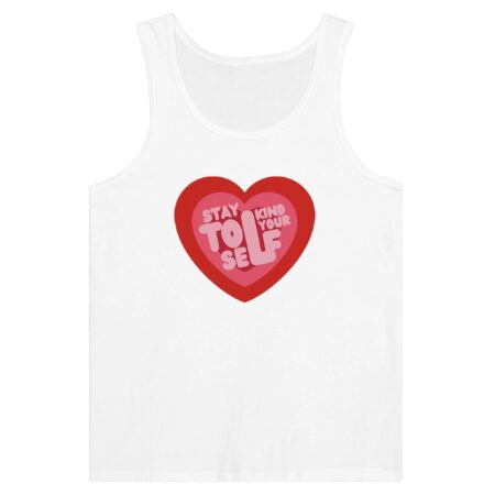 Stay Kind To Yourself Tank Top. White