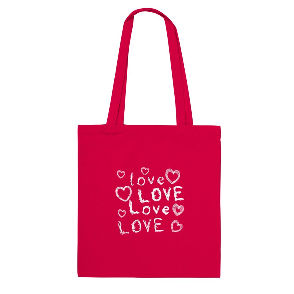 Couples Valentine's Tote Bag Red