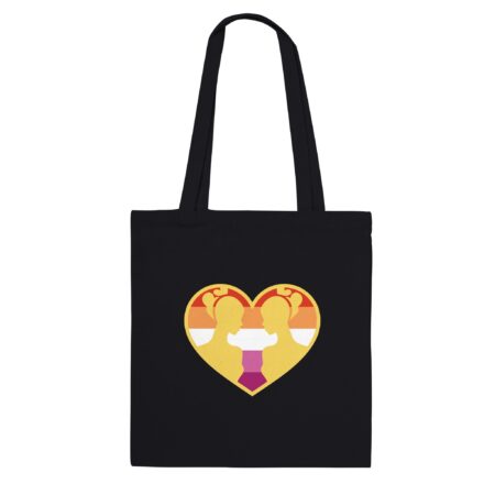 Lesbians Love Valentine Tote Bag Black