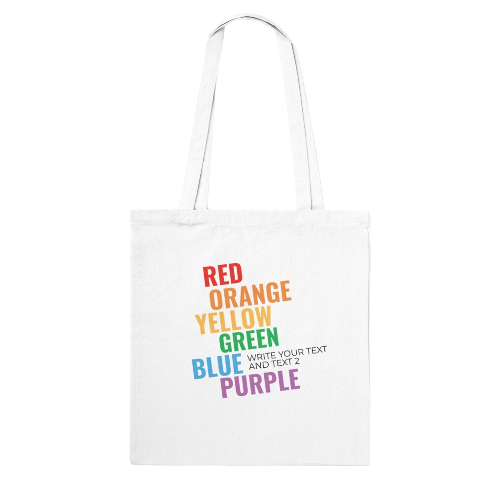 Custom Tote Bag Self-acceptance Pride White