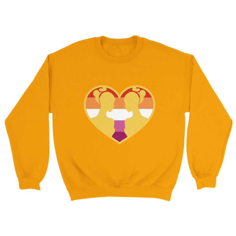 Lesbians Love Valentine Sweatshirt Yellow