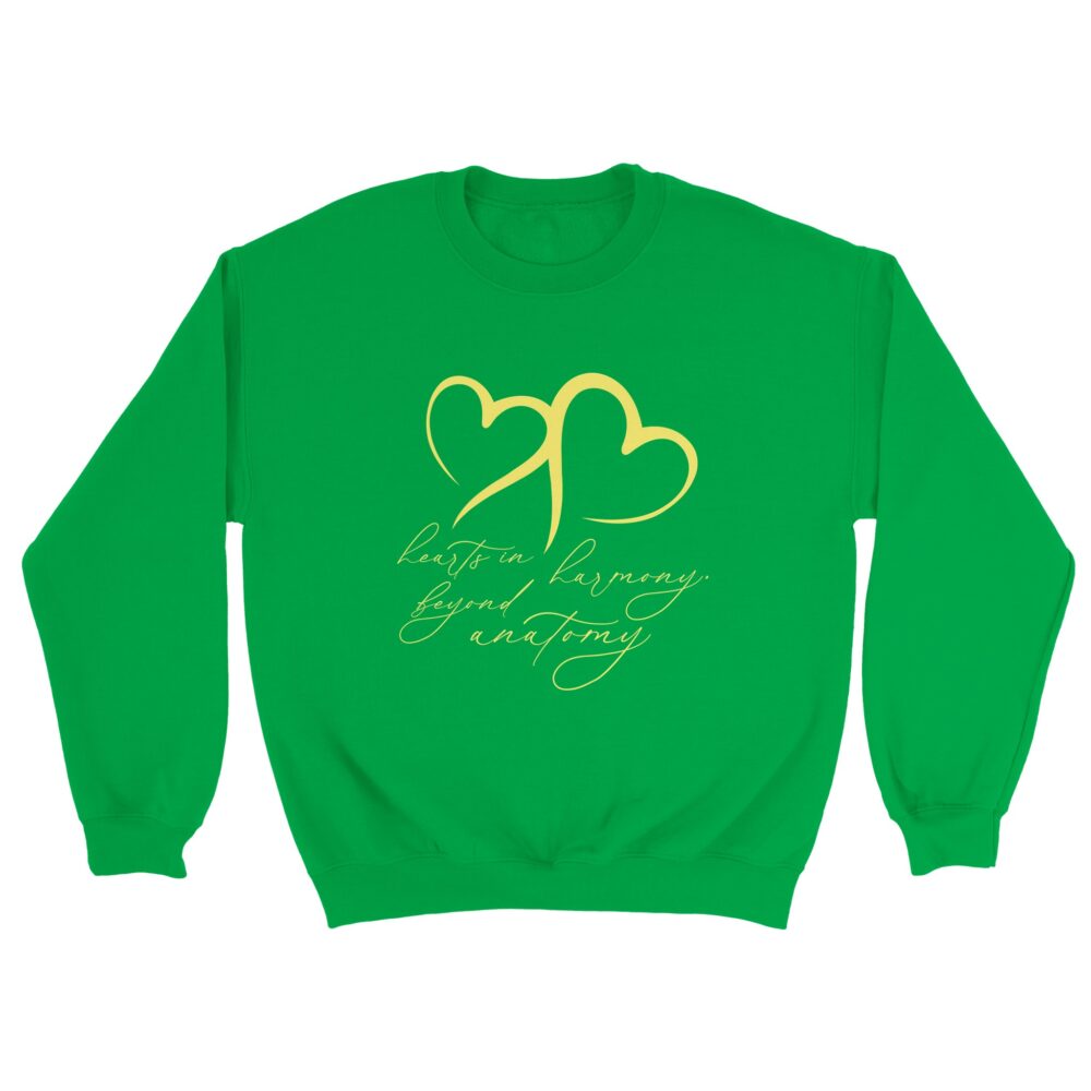 Hearts In Harmony Love Sweatshirt Green