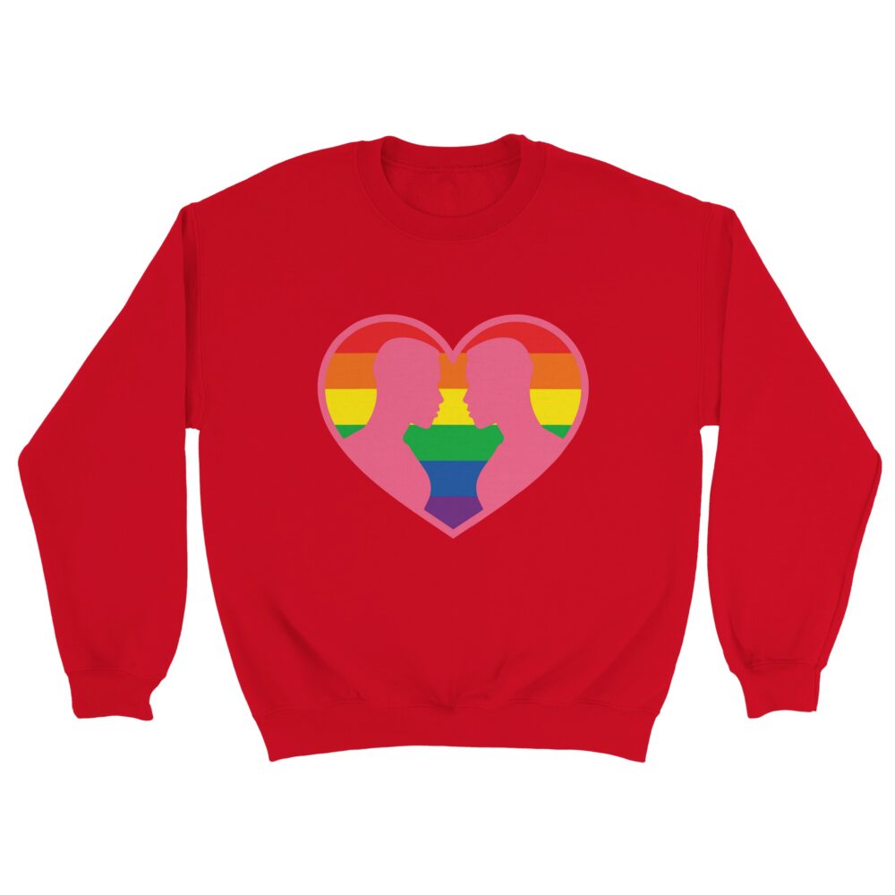 Gays Love Valentine Sweatshirt Red