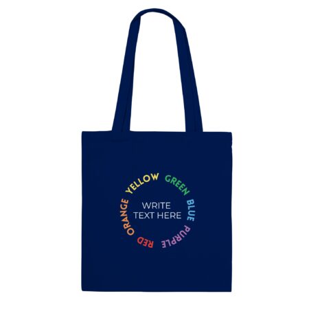 Customizable Tote Bag Acceptance Graphic Navy