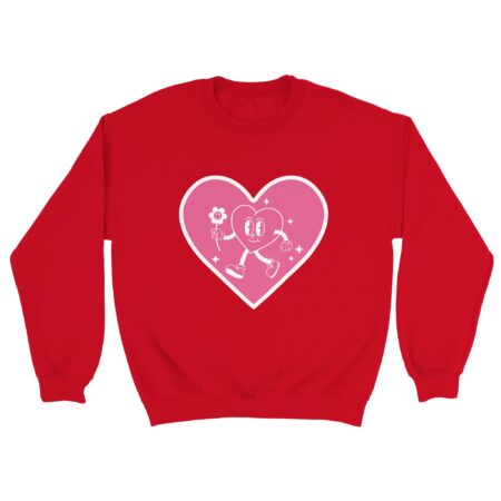 Smiley Heart Sweatshirt Red