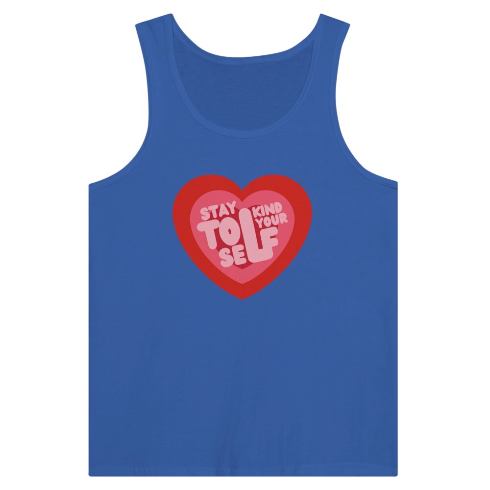 Stay Kind To Yourself Tank Top. Blue