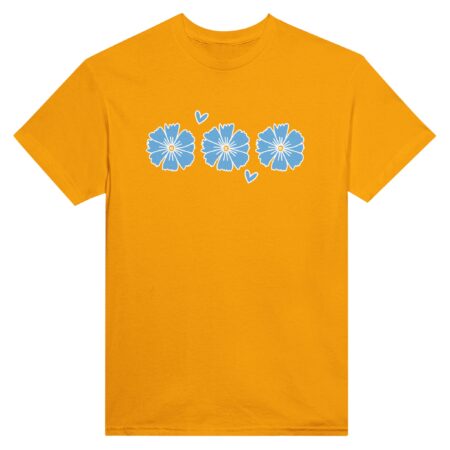 Minimalist Flower Girl T-Shirt. Yellow