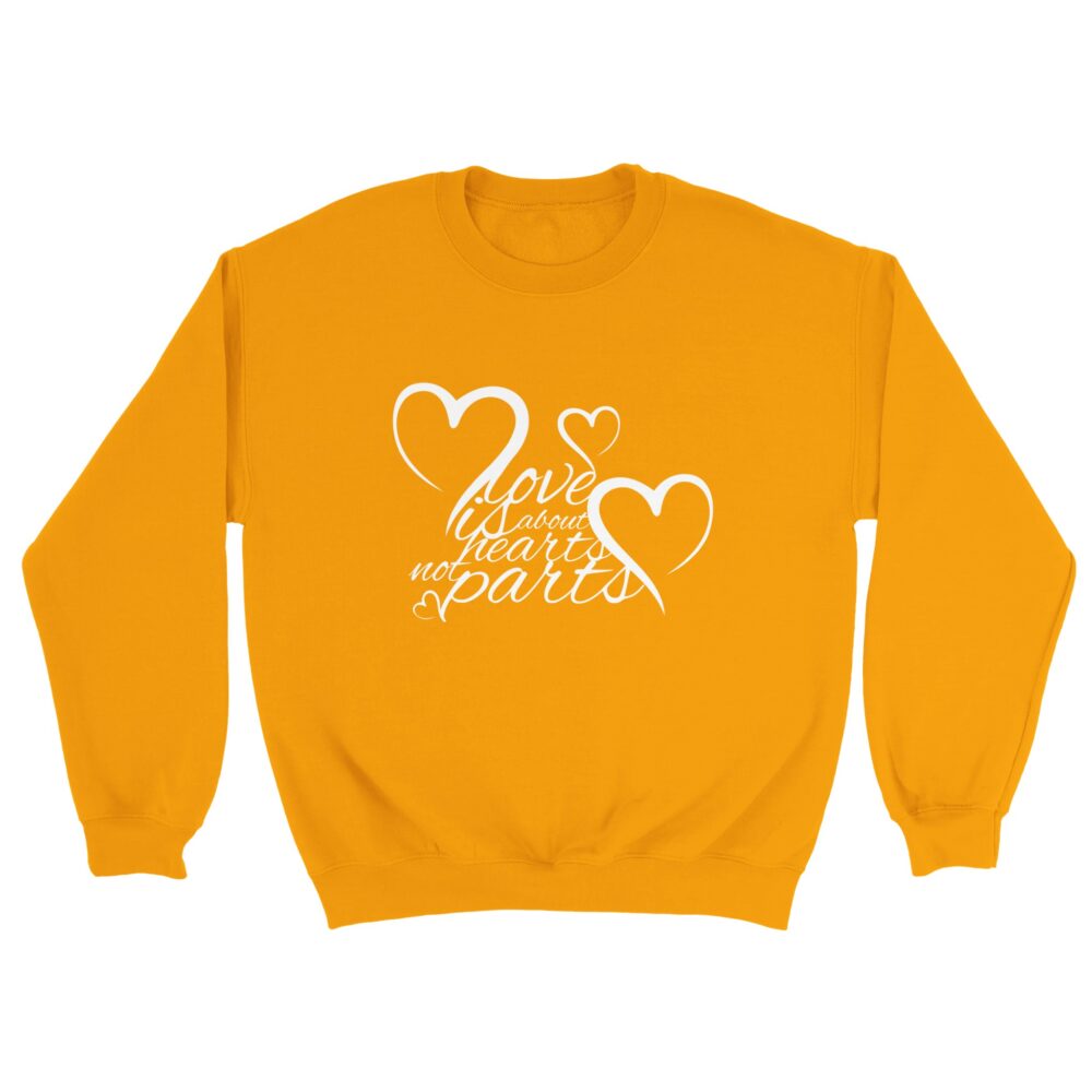 Hearts Not Parts Sweatshirt Yellow