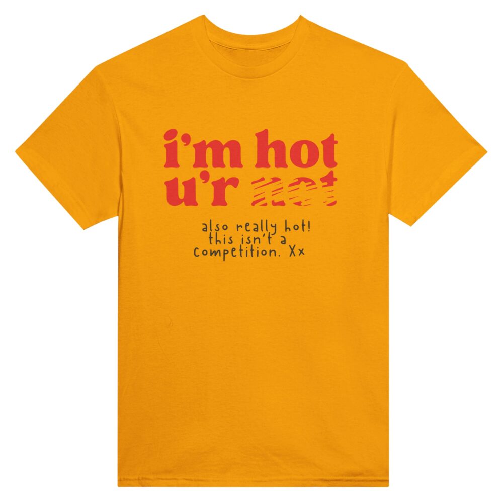 Inner Strength Empowerment Shirt 'I Am Hot You Are Not' Yellow