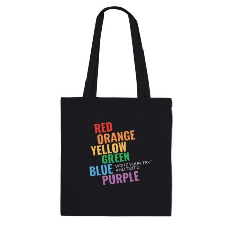 Custom Tote Bag Self-acceptance Pride Black
