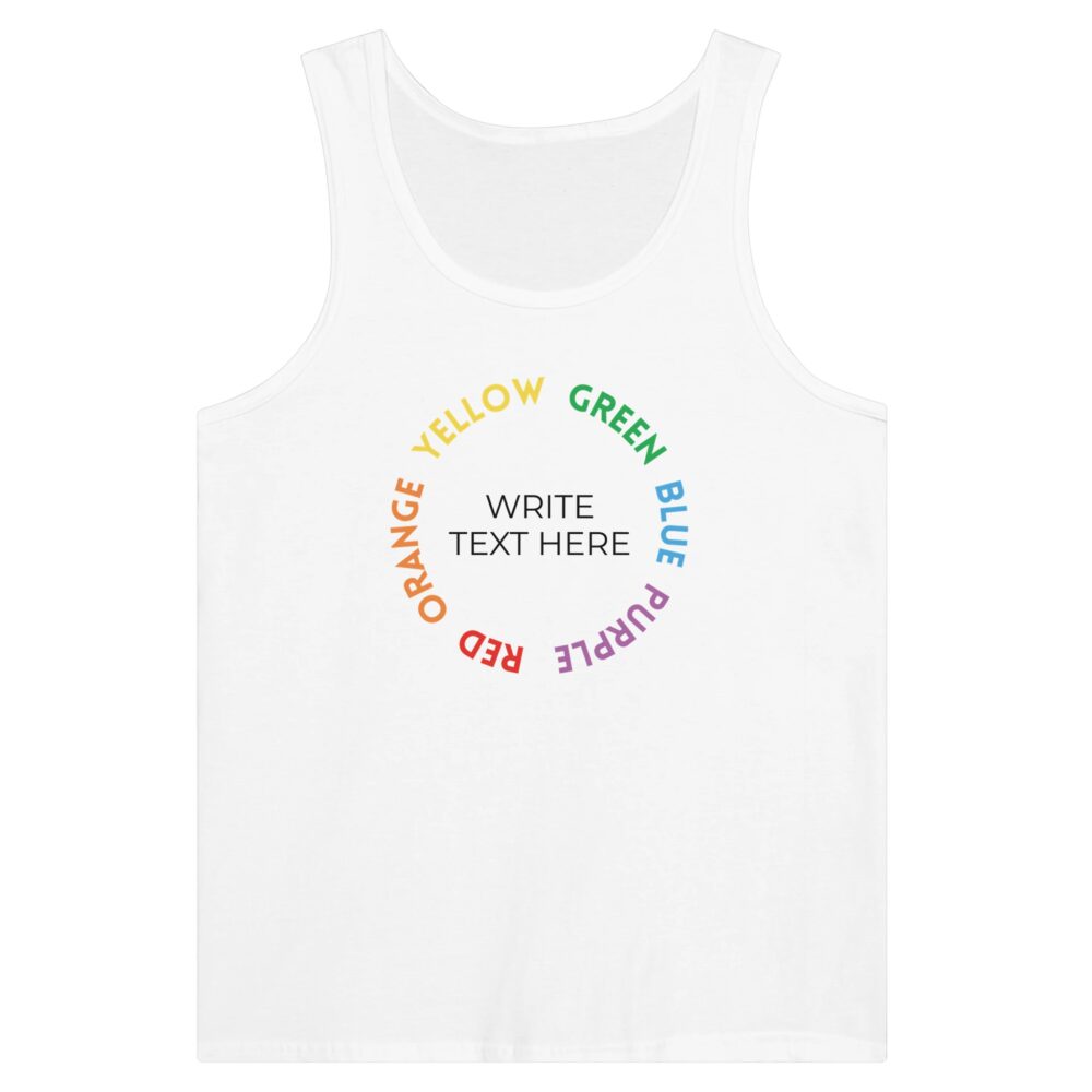 Customizable Tank Top Acceptance Graphic White