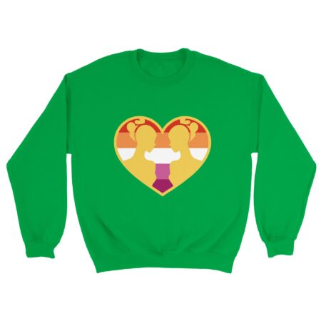Lesbians Love Valentine Sweatshirt Green
