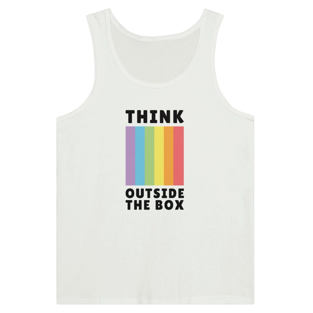 Think Outside The Box Gay Tank Top White