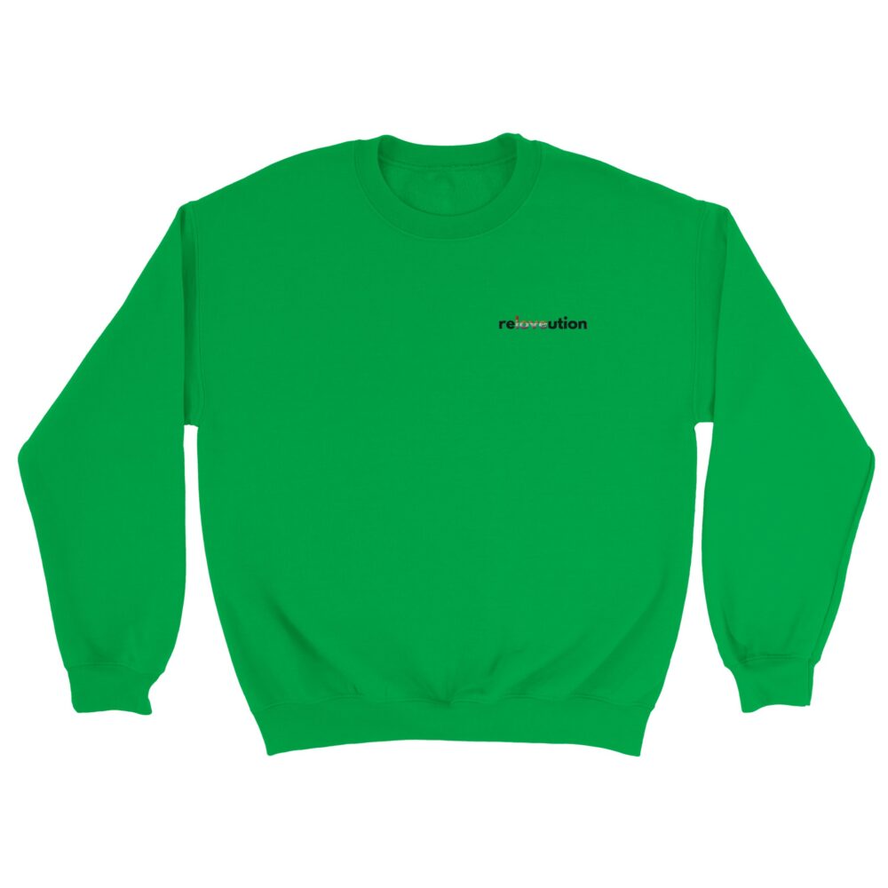 Embroidered Sweatshirt Lesbian Love: reLOVEution Green