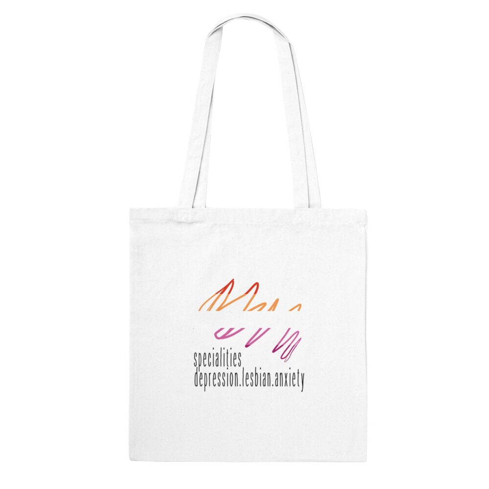 Lesbian Specialities Funny Tote Bag. White