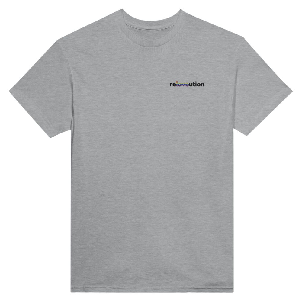 Embroidered T-shirt Gays Love: reLOVEution: Light Grey