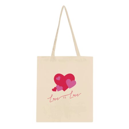 Love Is Love Hearts Tote Natural