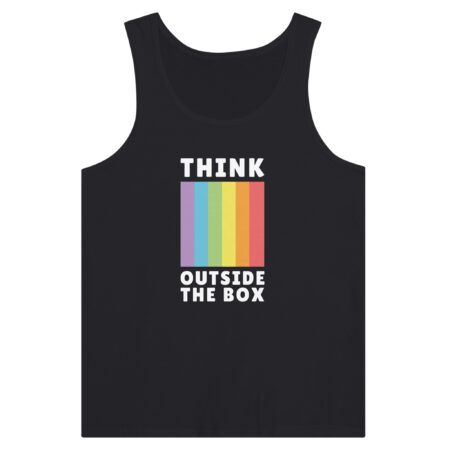 Think Outside The Box Gay Tank Top Black