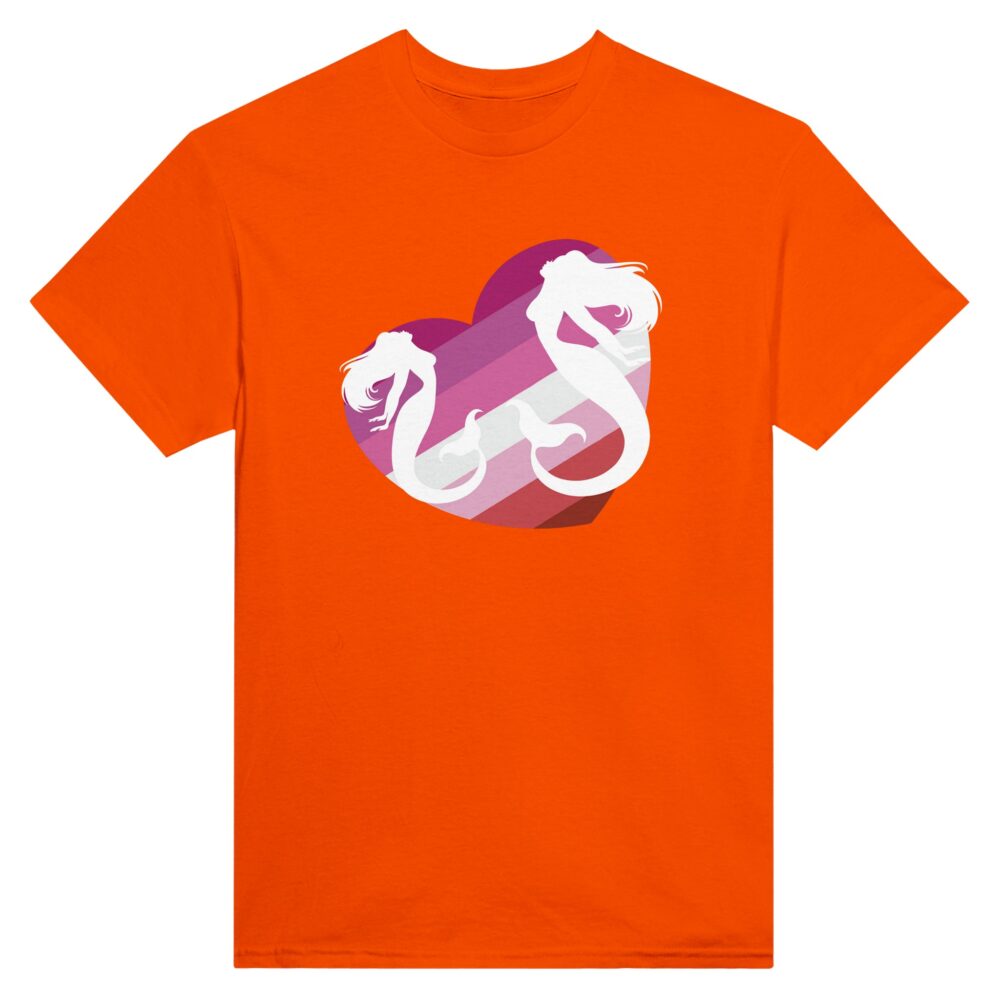 Mermaids Love Lesbians Tee Orange