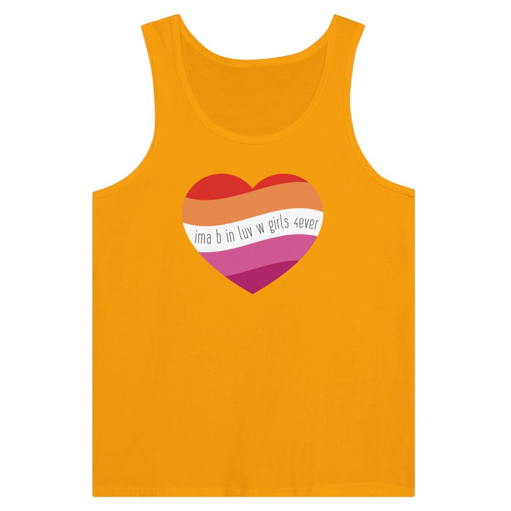 I am In Love with Girls Lesbian Tank Top. Yellow