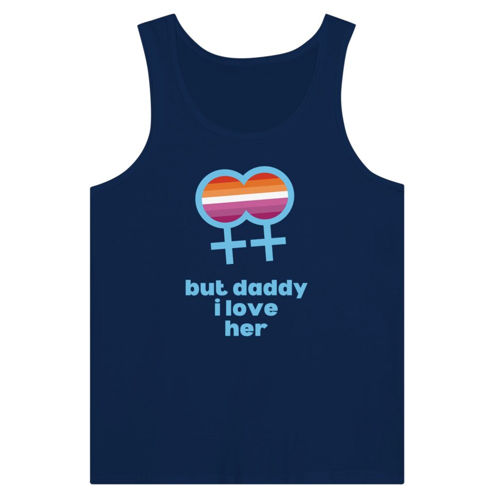 But Daddy I Love Her Lesbian Tank Top Navy