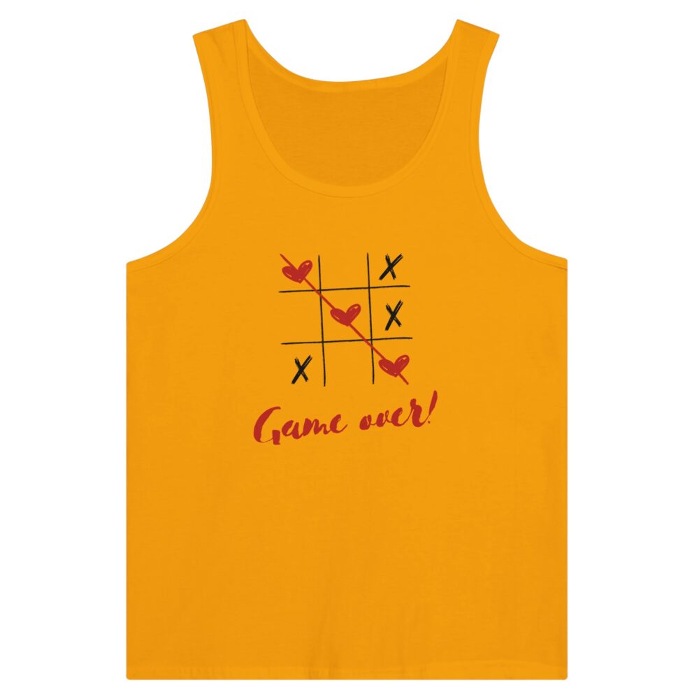 Tic Tac Toe Love Tank Top Yellow