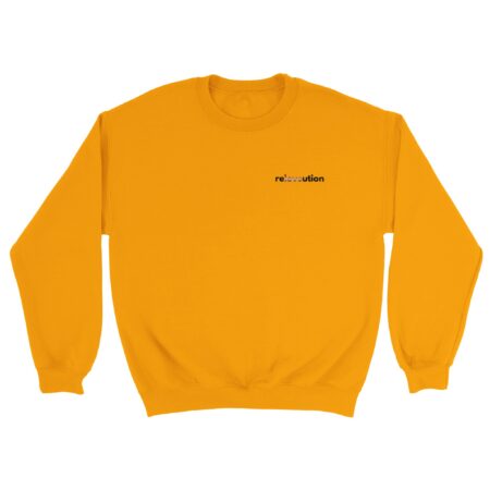 Embroidered Sweatshirt Lesbian Love: reLOVEution Yellow