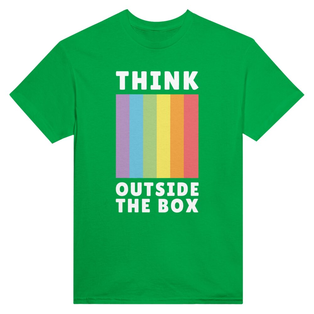 Think Outside The Box Gay Tee Green