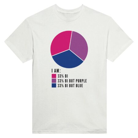 I am 33% Bi T-shirt Funny Print White Color