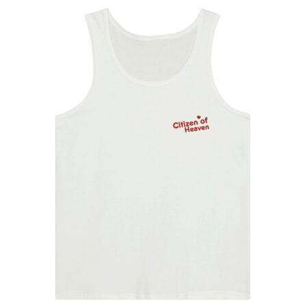 Citizen of Heaven Embroidered Tank Top White