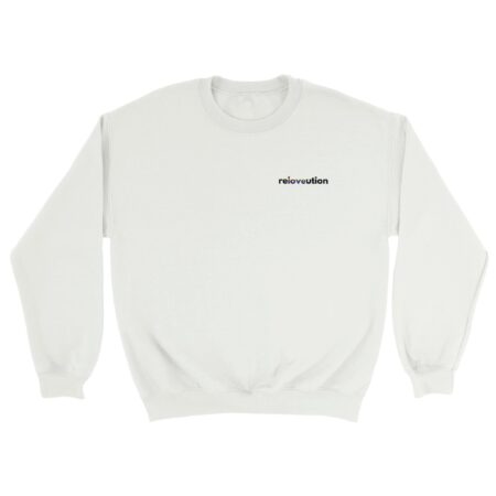 Embroidered Sweatshirt Gays Love: reLOVEution White
