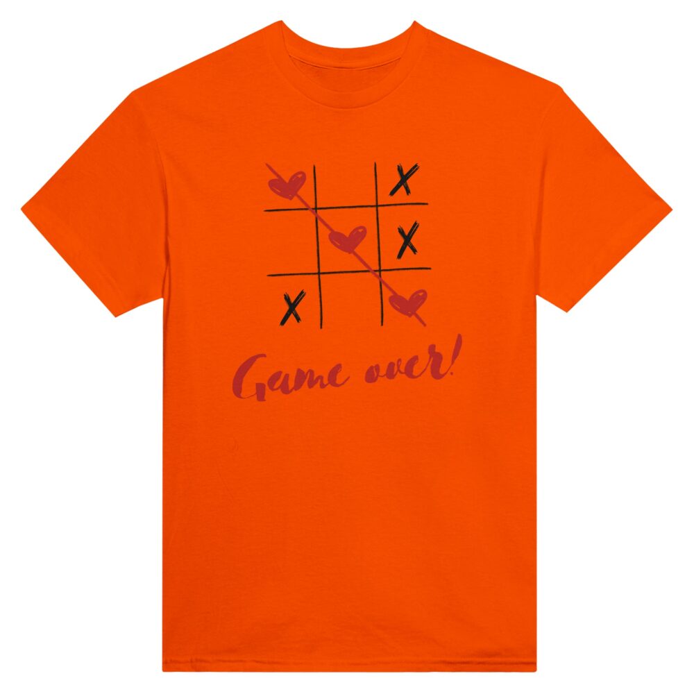 Tic Tac Toe Love T-shirt Orange