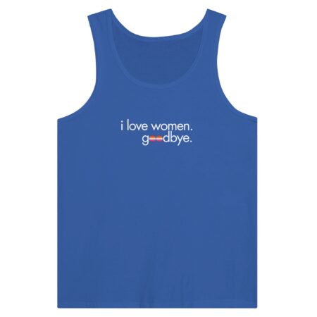 I love Women Lesbian Tank Top. Blue