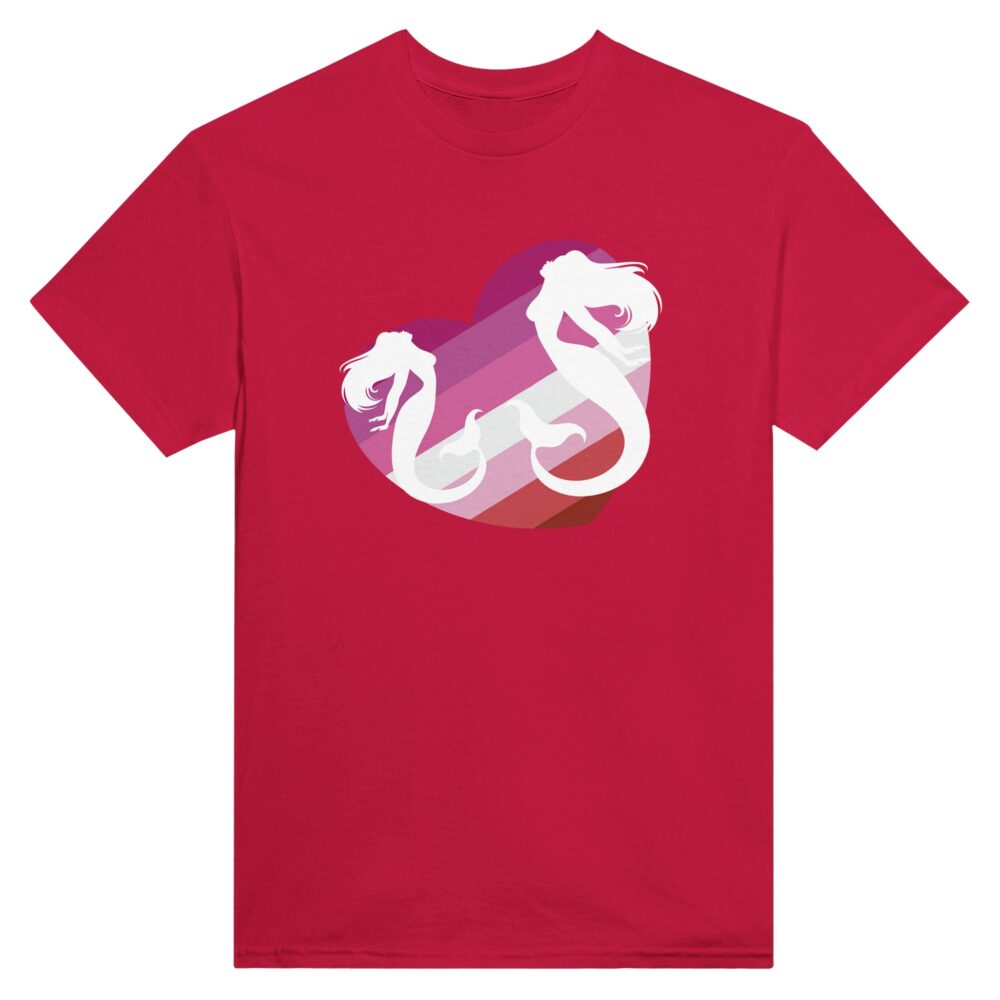 Mermaids Love Lesbians Tee Red