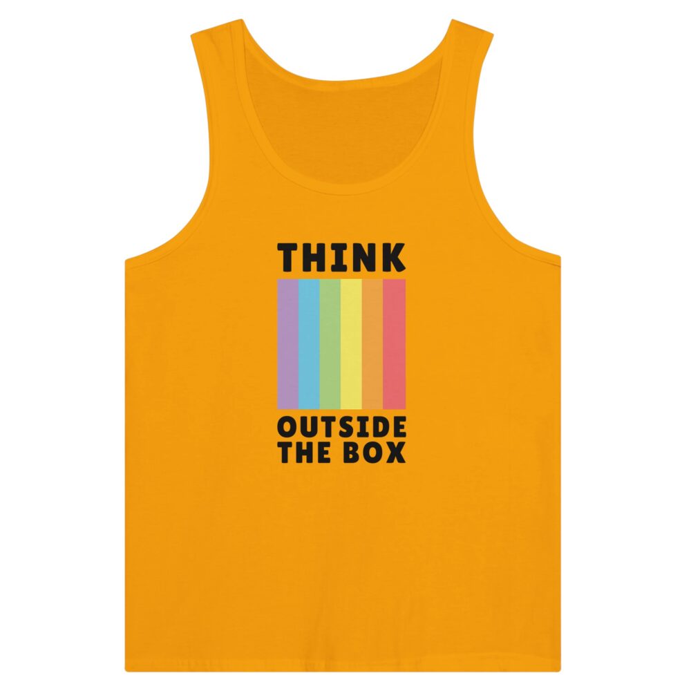 Think Outside The Box Gay Tank Top Orange