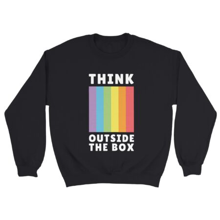 Think Outside The Box Gay Sweatshirt Black