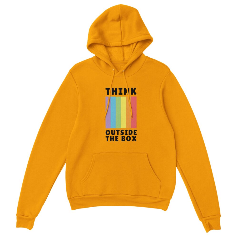 Think Outside The Box Gay Hoodie Yellow