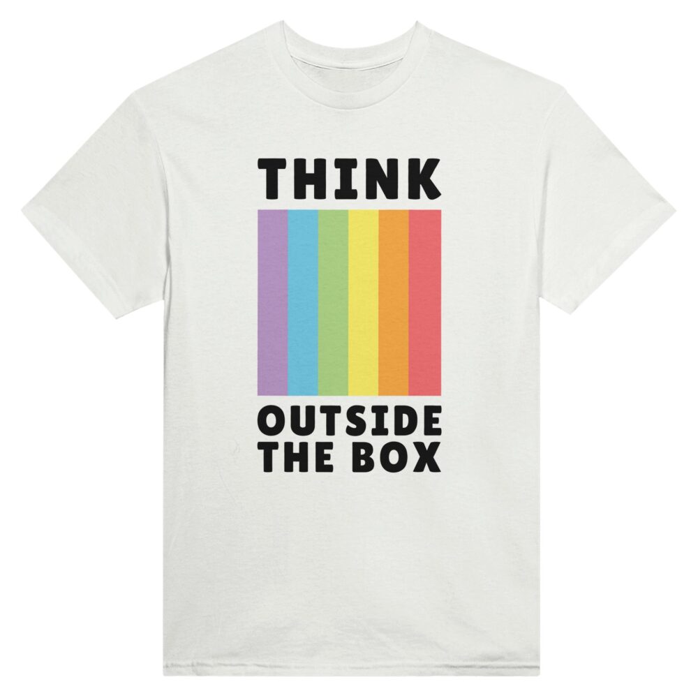 Think Outside The Box Gay Tee White
