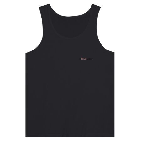Embroidered Tank Top Lesbian Love: reLOVEution Black Color