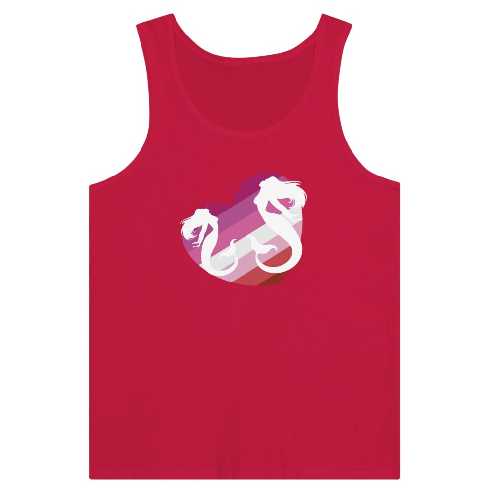 Mermaids Love Lesbians Tank Top Red